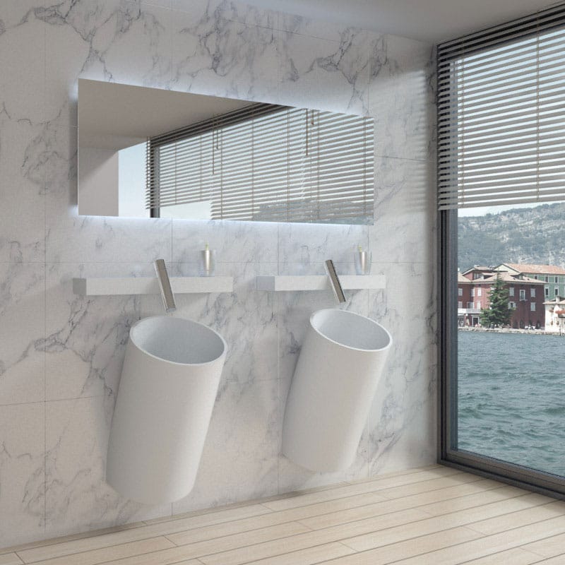 wall mount bathroom sink,matte white PW22 - WolkeSieben