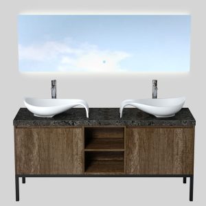 bathroom vanity cabinet with led mirror modern